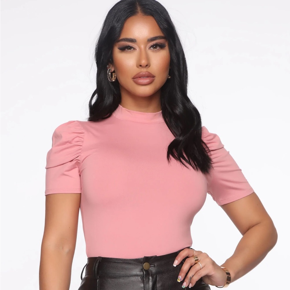 My Serenity Mock Neck Top - Rose